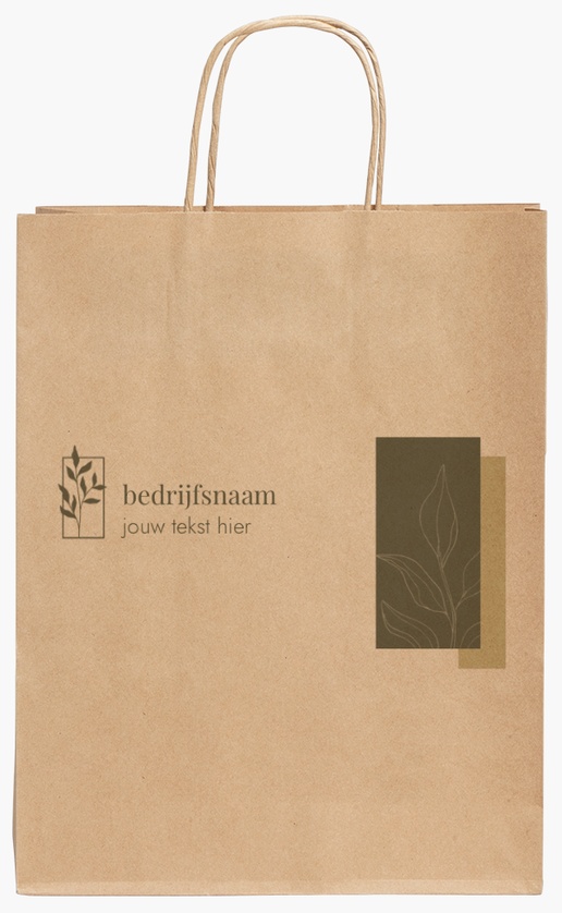 Voorvertoning ontwerp voor Ontwerpgalerij: Retail Kraftpapieren tassen, 240 x 110 x 310 mm