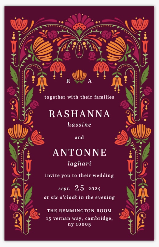 Design Preview for Design Gallery: Patterns & Textures Wedding Invitations, 6" x 9" Flat