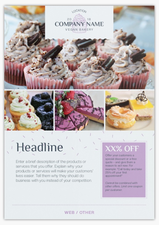Design Preview for Design Gallery: Bakeries Postcards, A5 (148 x 210 mm)