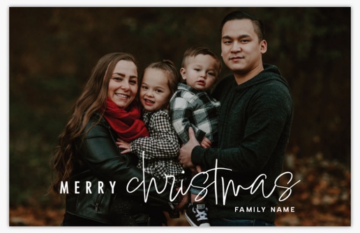 A full bleed photo christmas white design for Modern & Simple with 1 uploads