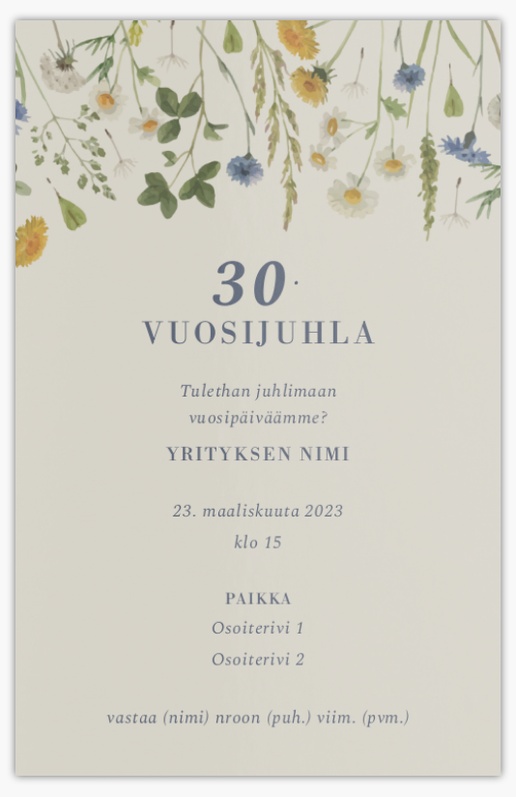 Mallin esikatselu Mallivalikoima: Rustiikki Kutsukortit ja ilmoitukset, Yksiosainen 18.2 x 11.7 cm