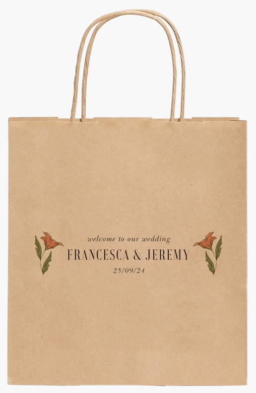 Design Preview for Design Gallery: Travel & Accommodation Standard Kraft Paper Bags, 190 x 80 x 210 mm