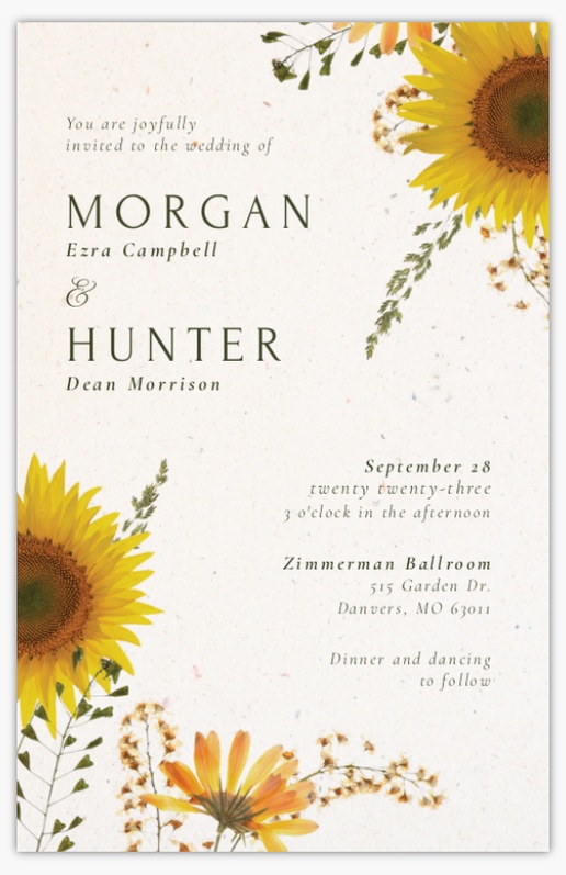 A pressed florals autumn gray yellow design for Floral