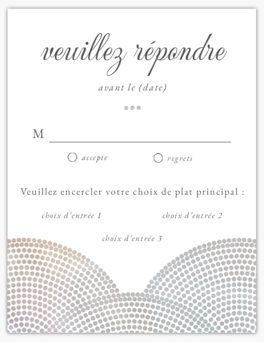 Aperçu du graphisme pour Galerie de modèles : Cartes de réponse de mariage, Marin, 5.5" x 4" Flat