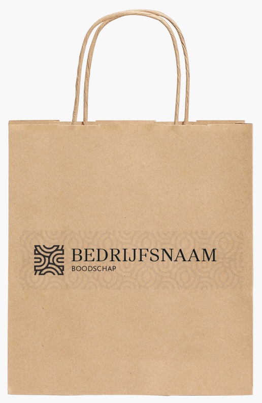Voorvertoning ontwerp voor Ontwerpgalerij: Modern & Eenvoudig Kraftpapieren tassen, 19 x 8 x 21 cm