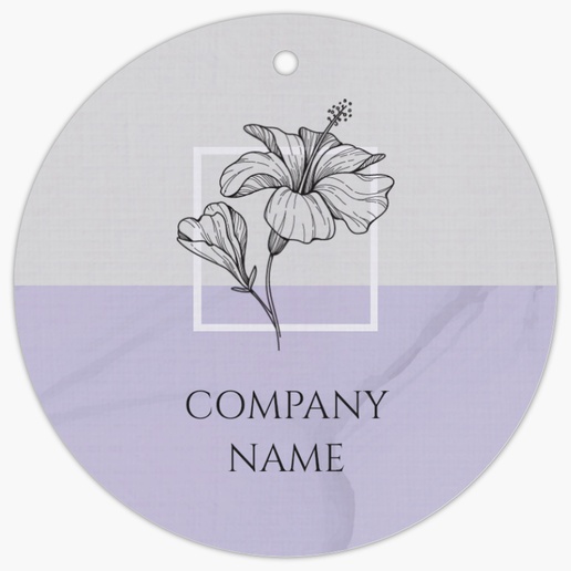 Design Preview for Design Gallery: Elegant Swing Tags, 6.5 x 6.5 cm  Linen