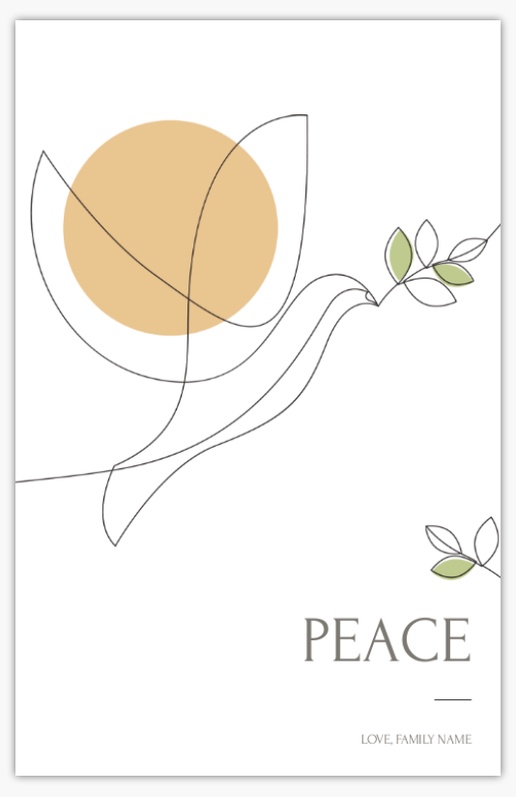A simple modern white cream design for Greeting