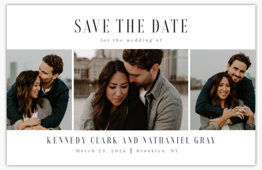 Design Preview for Minimal Save the Date Cards Templates, 4.6" x 7.2"