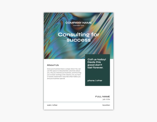 Design Preview for Design Gallery: IT Consulting Postcards, A5