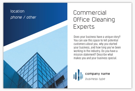 A office cleaning business blue black design