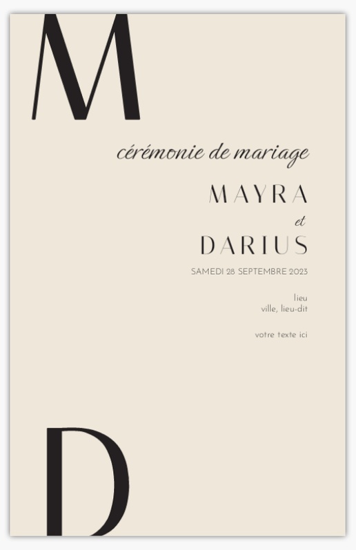 Aperçu du graphisme pour Galerie de modèles : Programmes de mariage pour Moderne, 21,6 x 13,9 cm