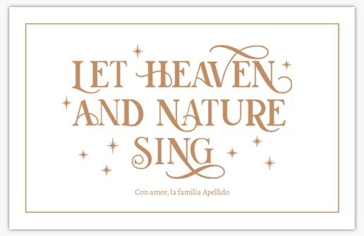 Un religiosa el cielo y la naturaleza cantan diseño blanco crema para Saludos 