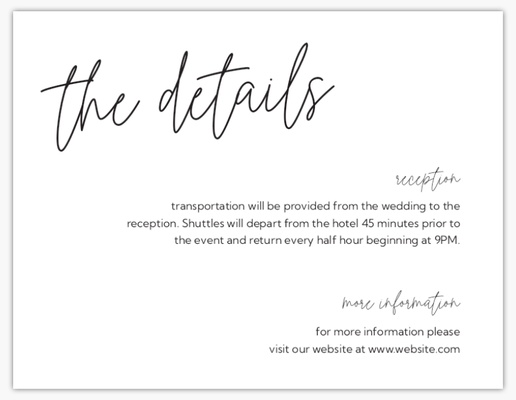 Design Preview for Typographical Wedding Enclosure Cards Templates, Flat 5.5" x 4"