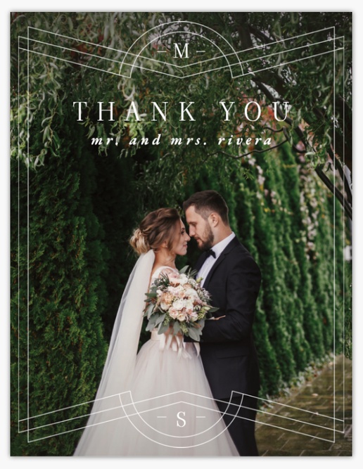 A wedding thank you deco white design for Theme with 1 uploads