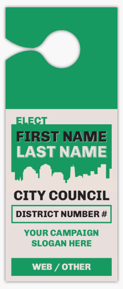A political city council green gray design for Election