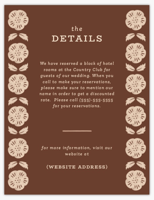 A southwestern details card brown design for Floral
