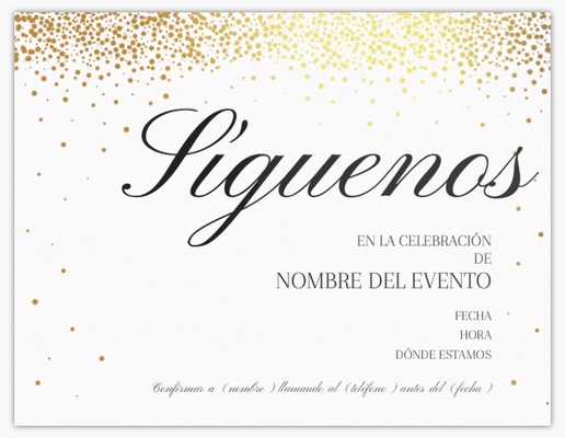 Vista previa del diseño de Galería de diseños de tarjetas e invitaciones para eventos de boda, Plano 13,9 x 10,7 cm