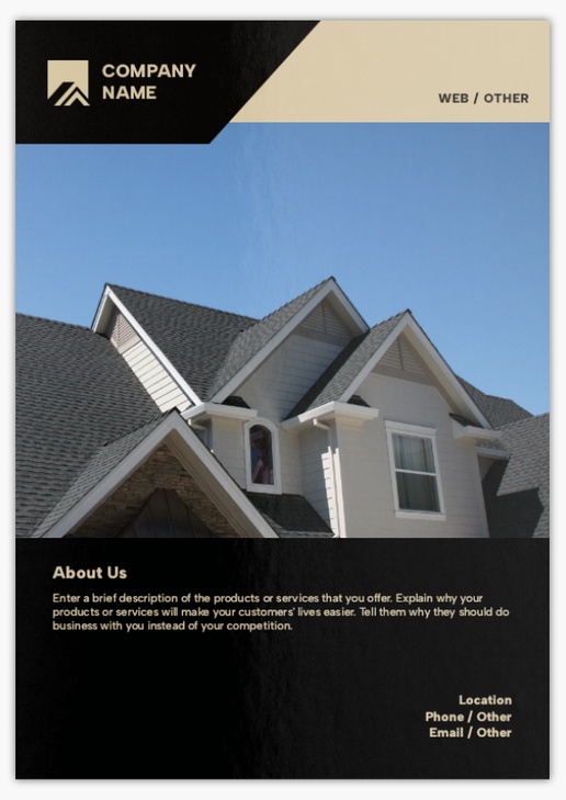 Design Preview for Design Gallery: Roofing Postcards, A5 (148 x 210 mm)
