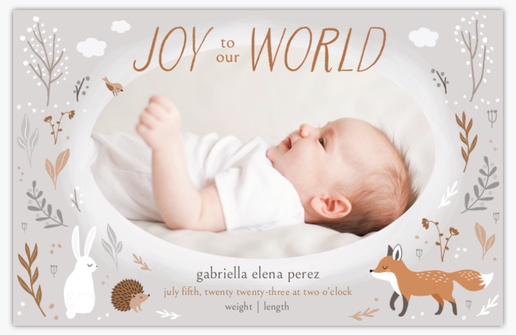 Design Preview for New Baby Christmas Cards Templates, Flat 4.6" x 7.2" 