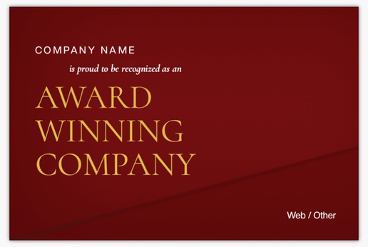 A finance management award red design for Elegant