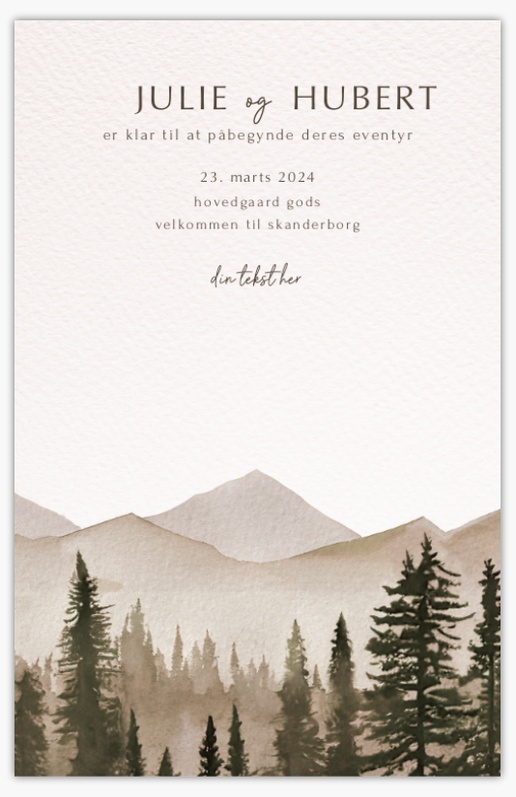 Forhåndsvisning af design for Designgalleri: Rustik Bryllupsprogrammer, 21,6 x 13,9 cm