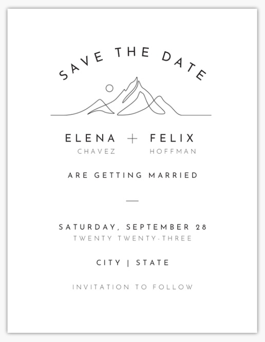 Design Preview for Save the Date Cards, 5.5" x 4"