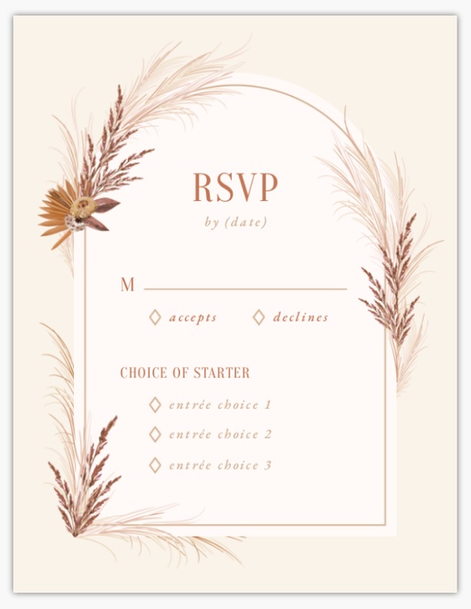 Design Preview for Design Gallery: Destination Wedding RSVP Cards, 5.5" x 4" Flat
