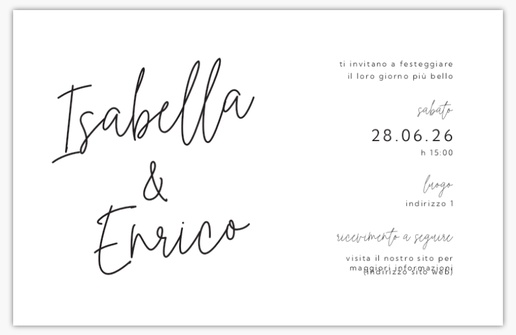 Anteprima design per Galleria di design: partecipazioni di matrimonio per tipografico, Piatto 18.2 x 11.7 cm