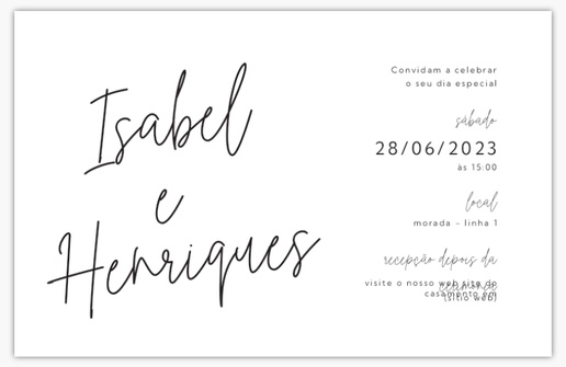 Pré-visualização do design de Modelos e designs de convites de casamento para minimalista, Sem dobra 18,2 x 11,7 cm