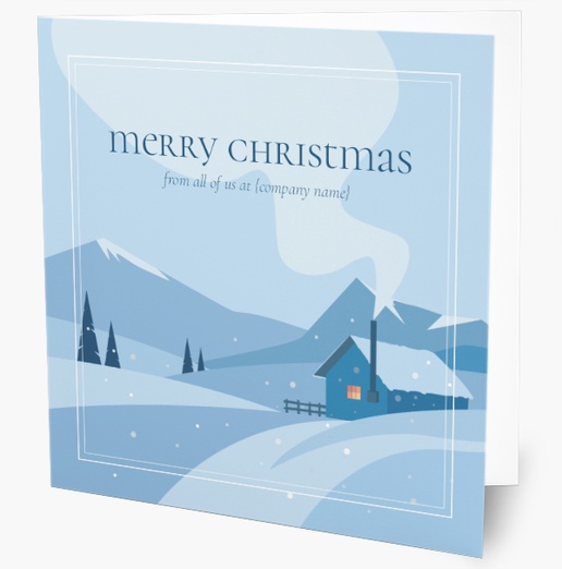 Design Preview for Snowflakes & Winter Scenes Christmas Cards Templates, Folded 5.5" x 5.5" 