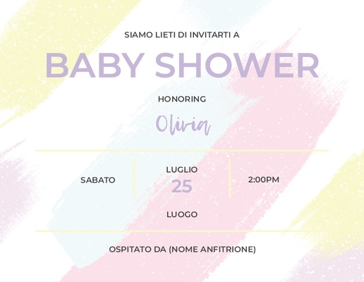 Anteprima design per inviti per baby shower, 13,9 x 10,7 cm