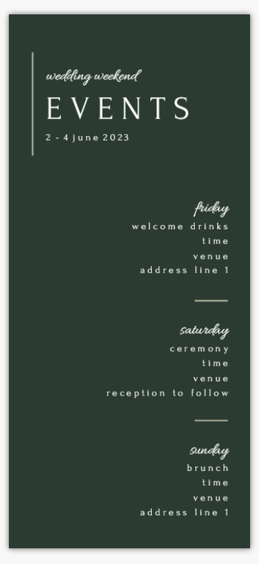 Design Preview for Design Gallery: Wedding Programmes, 21 x 9.5 cm