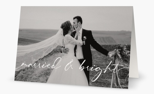 Design Preview for Design Gallery: Newly Married Christmas Cards, Folded 4.6" x 7.2" 