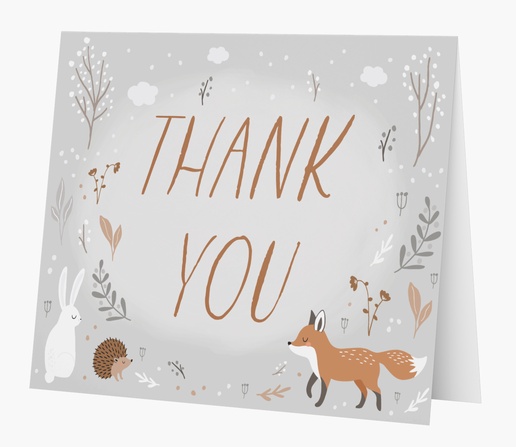 Design Preview for  Custom Thank You Cards Templates, Folded 5.5" x 4"