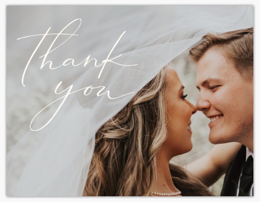 Design Preview for Wedding Custom Thank You Cards Templates, Flat 5.5" x 4"