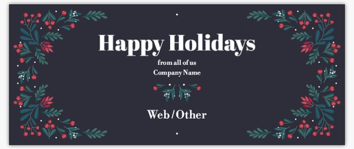A happy holidays greenery black gray design for Holiday