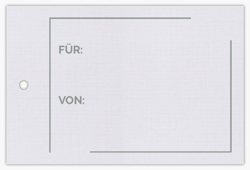 Designvorschau für Designgalerie: Produktanhänger Minimalistisch, 5 x 7,5 cm Leinenpapier