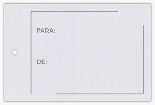 Vista previa del diseño de Galería de diseños de etiquetas colgantes para minimalista, 5 x 7,5 cm De lino