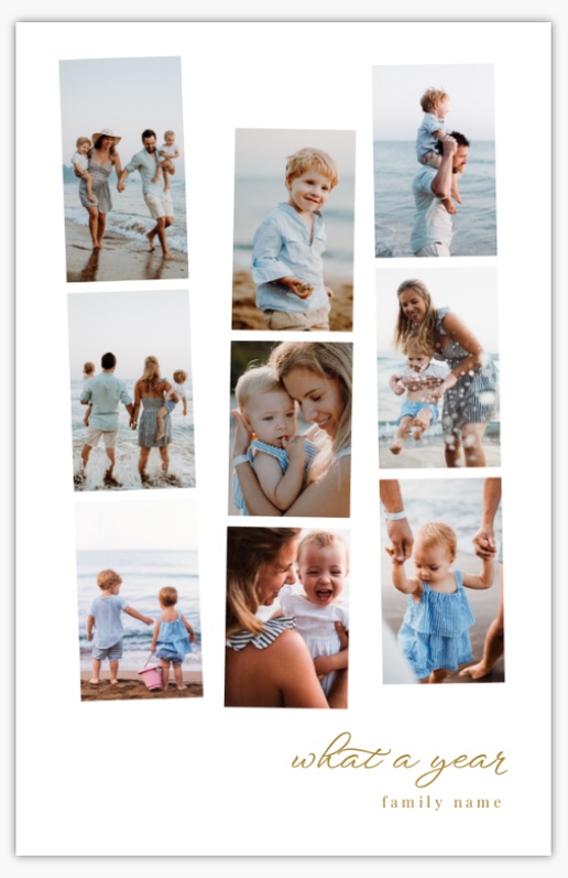 A multiphoto card photo strip white design for Greeting with 9 uploads