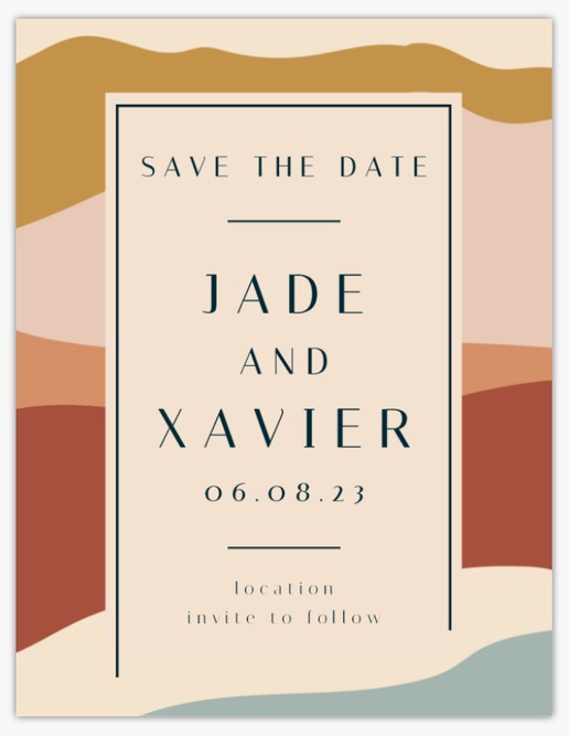 Design Preview for Design Gallery: Patterns & Textures Save The Date Cards, 13.9 x 10.7 cm