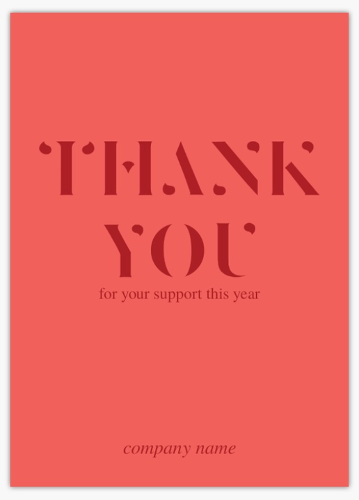 A colorful thank you for your business orange red design for Holiday
