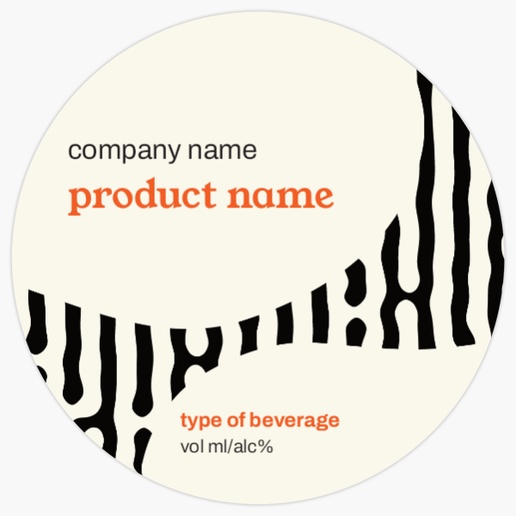 Design Preview for Design Gallery: Patterns & Textures Beer Labels, Circle 9.5 x 9.5 cm Horizontal