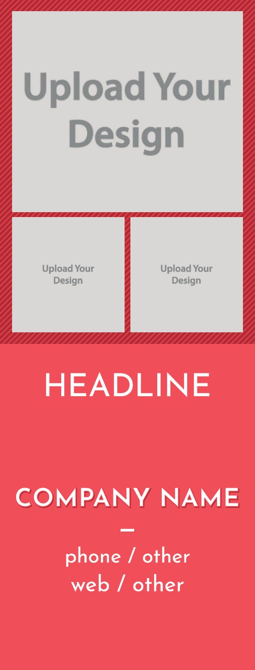 A bold simple red design with 3 uploads