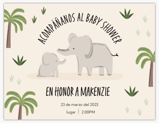 Un elefante bebé animal bebé diseño crema gris para Unisex