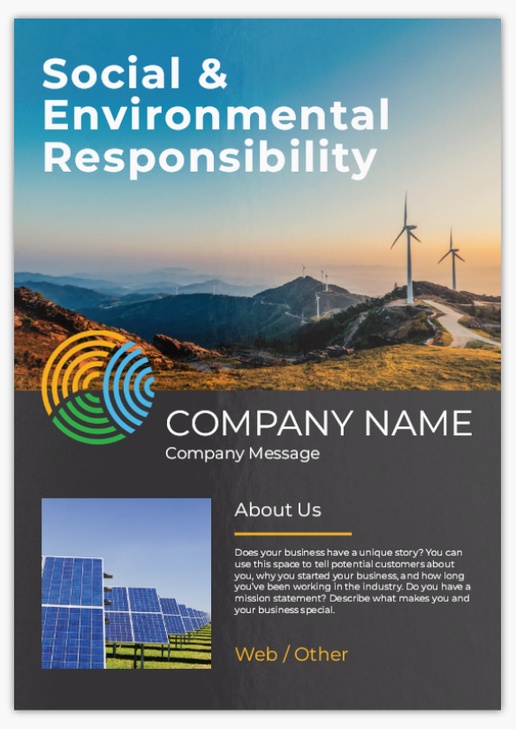 Design Preview for Design Gallery: Environmental & Energy Postcards, A5 (148 x 210 mm)