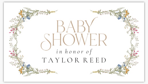 A elegant botanicals white design for Baby Shower