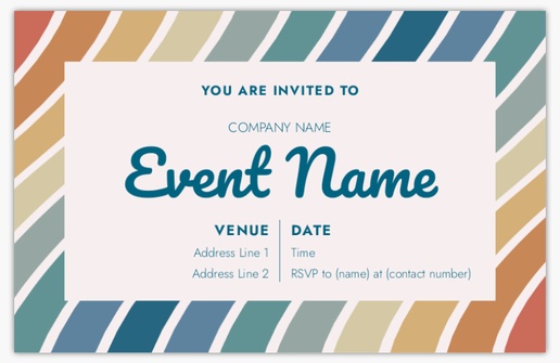 Design Preview for Bold & Colorful Invitations & Announcements Templates, 4.6” x 7.2” Flat