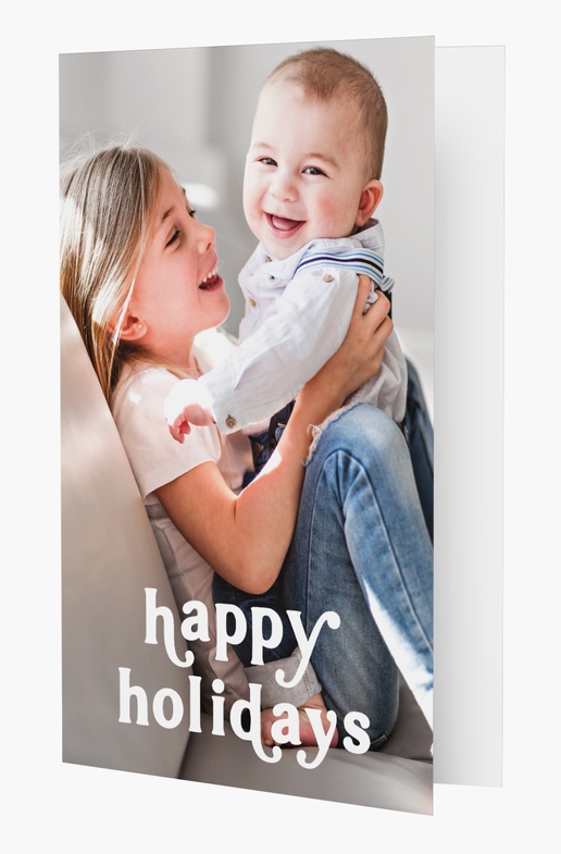 A fun type happy holidays white design for Theme with 1 uploads