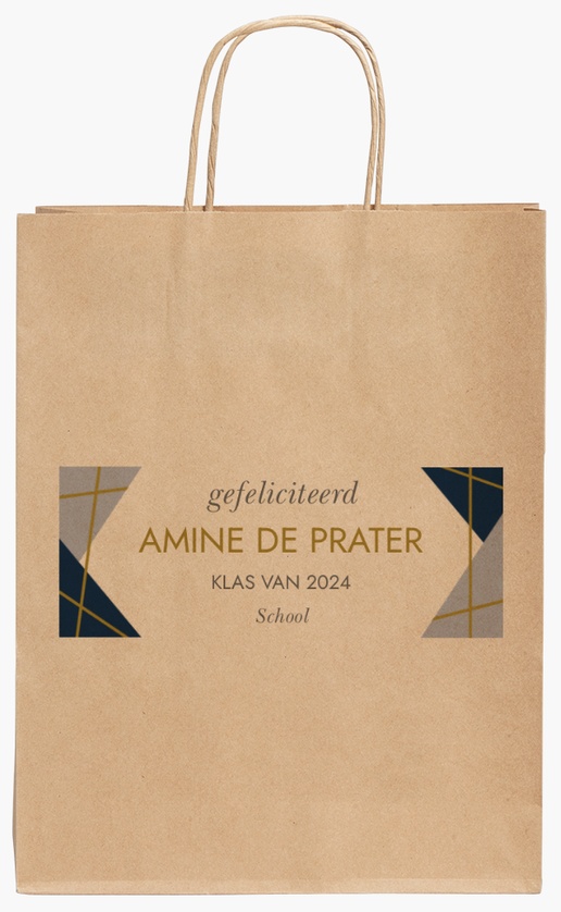 Voorvertoning ontwerp voor Ontwerpgalerij: Afstuderen Kraftpapieren tassen, 24 x 11 x 31 cm