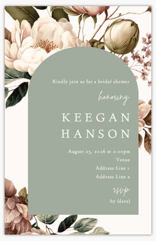 Design Preview for Wedding Events Invitations & Announcements Templates, 4.6” x 7.2” Flat